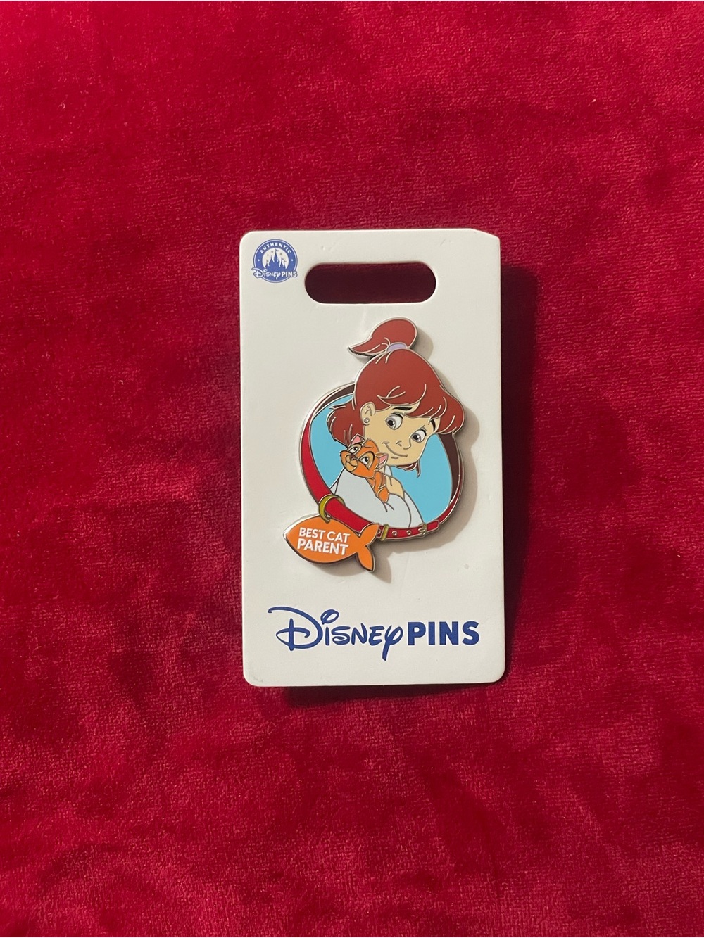 Disney Red and Blue 'Best Cat Parent' Enamel Pin